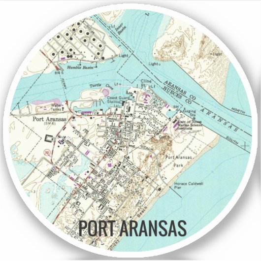 Port Aransas Texas Aufkleber (Vorderseite)