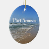 Port Aransas Texas Beach Foto Custom Christmas Keramik Ornament (Rechts)