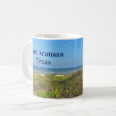 Port Aransas Texas Beach Grass Fotografie Kaffeetasse (Vorderseite Links)