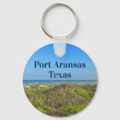 Port Aransas Texas Beach Grass Fotografie Schlüsselanhänger (Vorderseite)