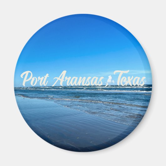Port Aransas Texas Coast Ocean Waves Fotografie Magnet (Vorne)