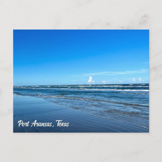 Port Aransas Texas Coast Ocean Waves Fotografie Postkarte (Vorderseite)