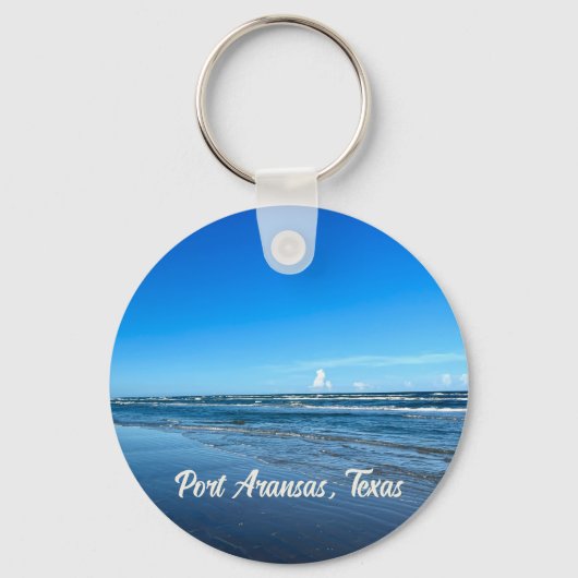 Port Aransas Texas Coast Ocean Waves Fotografie Schlüsselanhänger (Vorderseite)