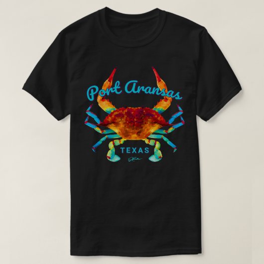 Port Aransas TX Blue T-Shirt (Design vorne)