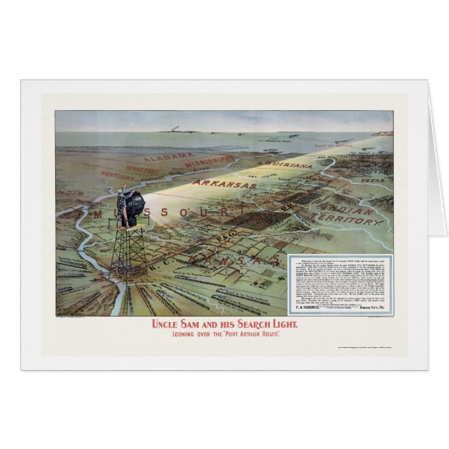 Port Arthur-Eisenbahn-Weg-Werbungs-Plakat (Vorderseite (Horizontal))