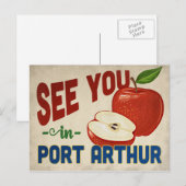 Port Arthur Texas Apple - Vintage Travel Postkarte (Vorne/Hinten)