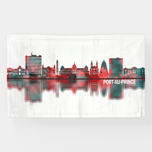 Port-Au-Prince Haiti Skyline Banner (Horizontal)