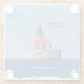 Port Austin Reef Light glass Untersetzer (Rückseite)
