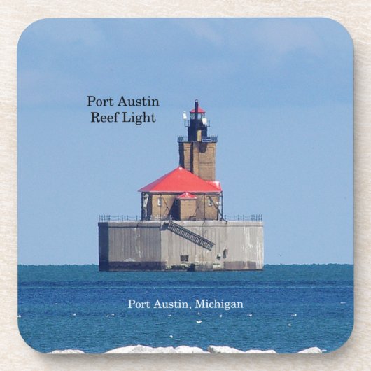 Port Austin Reef Light Set von 6 Untersetzer aus K (Vorderseite)
