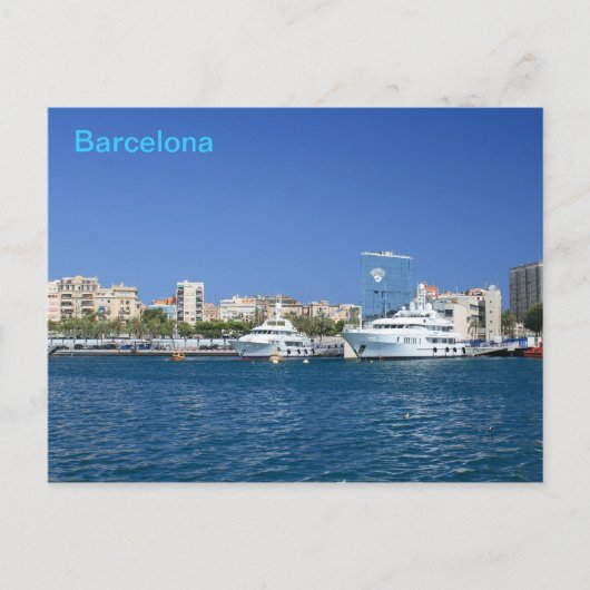 Port Barcelona Postkarte (Vorderseite)