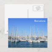 Port Barcelona Postkarte (Vorne/Hinten)