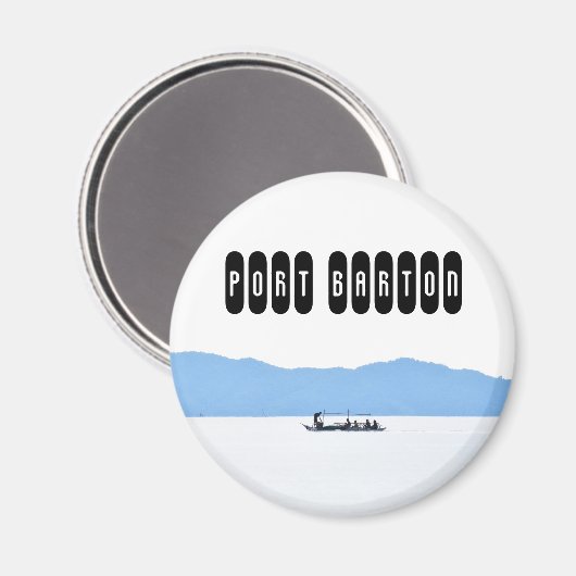 Port Barton von Palawan Magnet (Vorderseite/Rückseite)