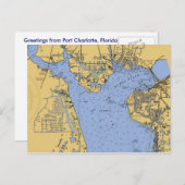 Port Charlotte, Florida Seekarte Postkarte (Vorne/Hinten)