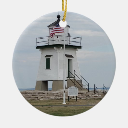 Port Clinton Lighthouse Keramik Ornament (Vorne)