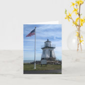 Port Clinton Lighthouse mit Blankokarte Karte (Gelbe Blume)
