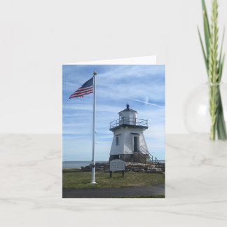 Port Clinton Lighthouse mit Blankokarte Karte