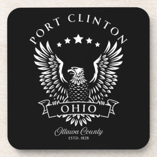 Port Clinton Ottawa Landkreis Ohio Vintag Eagle Getränkeuntersetzer