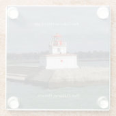 Port Colborne Äußeres Lichtglas Untersetzer (Rückseite)