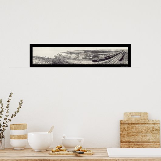 Port Covington, MD Foto 1913 Poster (Küche)