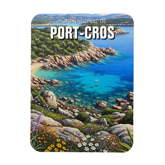 Port-Cros National Park France Travel Magnet (Vertikal)