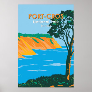Port - Cros National Park Frankreich Vintag Poster