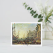 Port De Mer Avec La Villa Médicis Postkarte (Stehend Vorderseite)