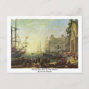 Port De Mer Avec La Villa Médicis Postkarte