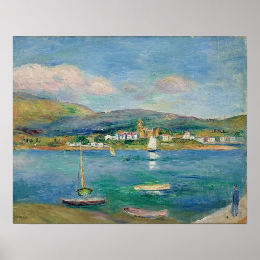 Port de peche, Vue de Fontarabie depuis Hendaye Poster (Vorne)