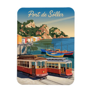 Port de Soller Mallorca Vintage Magnet