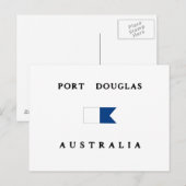 Port Douglas Australia Alpha Dive Flag Postkarte (Vorne/Hinten)