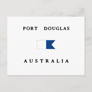 Port Douglas Australia Alpha Dive Flag Postkarte