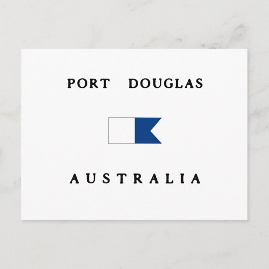 Port Douglas Australia Alpha Dive Flag Postkarte (Vorderseite)