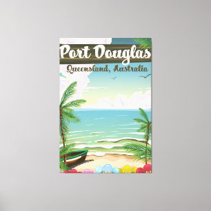 Port Douglas Australia Vintage Reiseplakat Leinwanddruck
