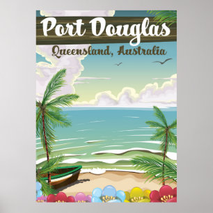 Port Douglas Australia Vintage Reiseplakat Poster