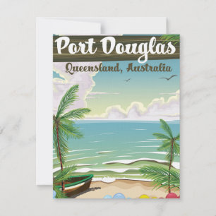 Port Douglas Australien Vintage-Reiseposter Einladung