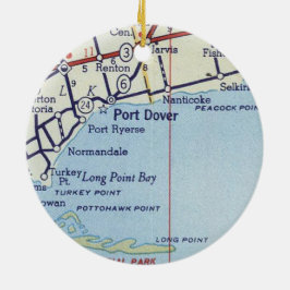 Port Dover auf Vintager Karte Keramik Ornament