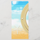 Port Hole Beach Cruise Hochzeitsmenü Menükarte (Rückseite)