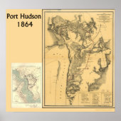 Port Hudson Maps Poster (Vorne)