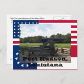 Port Hudson State Park Sitz Cannon Display Postkarte (Vorne/Hinten)