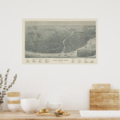 Port Huron, MI Panoramic Map - 1894 Poster (Küche)