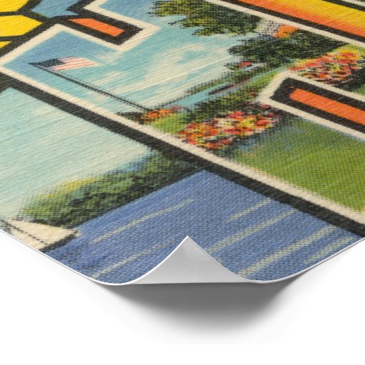 Port Huron, Michigan - Große Buchstabenszenen 2 Poster (Ecke)