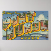 Port Huron, Michigan - Große Buchstabenszenen 2 Poster (Vorne)