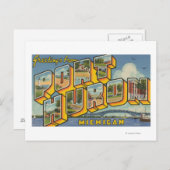 Port Huron, Michigan - Große Buchstabenszenen 2 Postkarte (Vorne/Hinten)