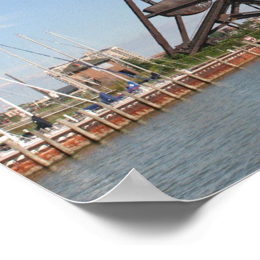 Port Huron Train Bridge Poster (Ecke)