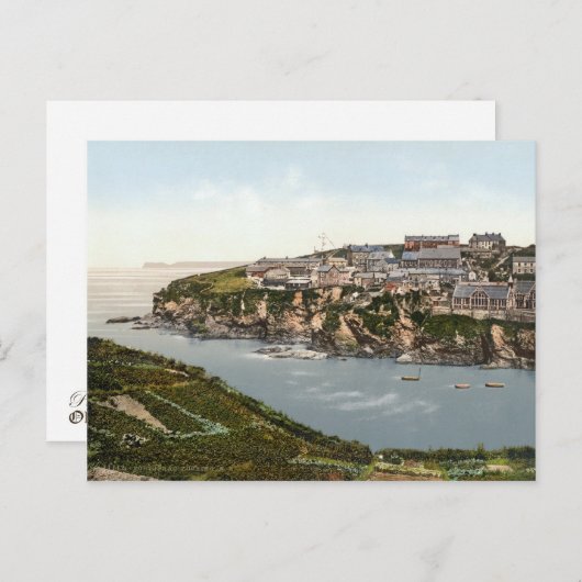 Port Isaac, Cornwall, England c.1895 Postkarte (Vorne/Hinten)
