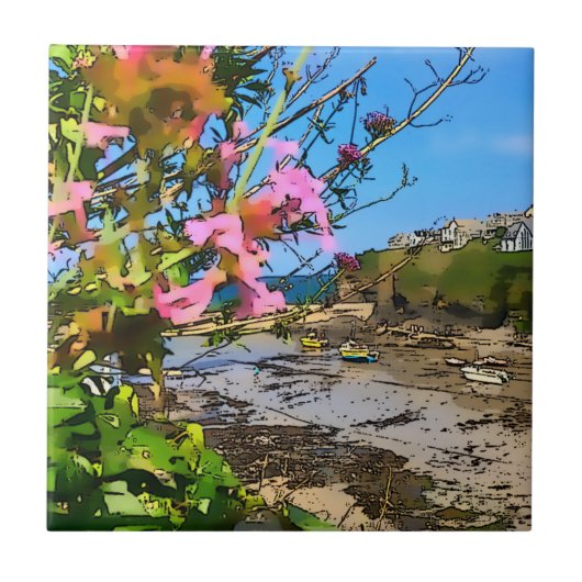 Port Isaac Cornwall Hafen Fisherman's Friends Fliese (Vorderseite)