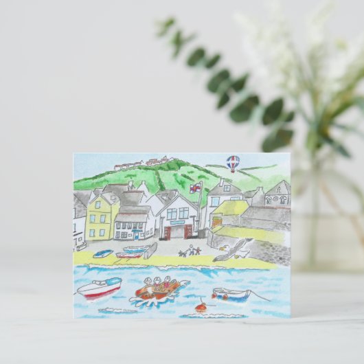 Port Isaac, Cornwall Postcard Postkarte (Stehend Vorderseite)