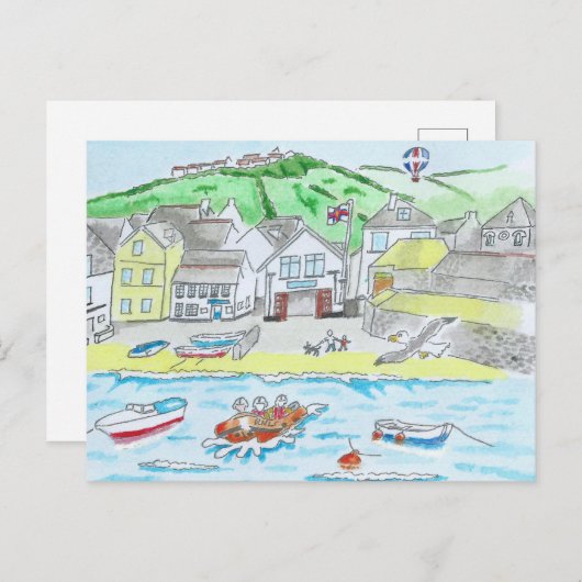 Port Isaac, Cornwall Postcard Postkarte (Vorne/Hinten)