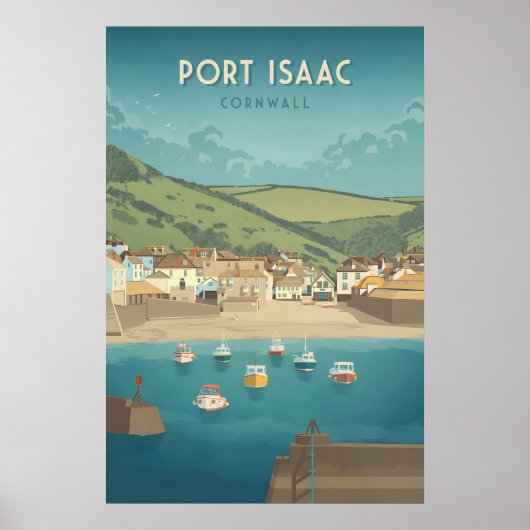 Port Isaac Cornwall Reiseplakat Poster (Vorne)