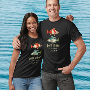 Port Isaac Cornwall UK nautische Fischkleidung T-Shirt